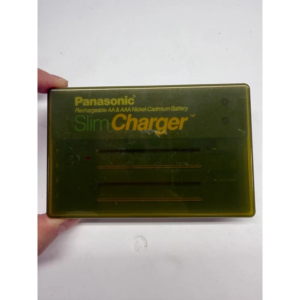 Panasonic Slim Charger BQ-34C Vintage Ni-Cd Battery Charger AA AAA Green Cover